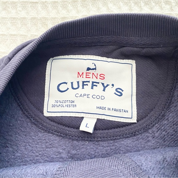 Cuffys Men’s navy and green Cape Cod crewneck sweatshirt size large - Picture 2 of 3